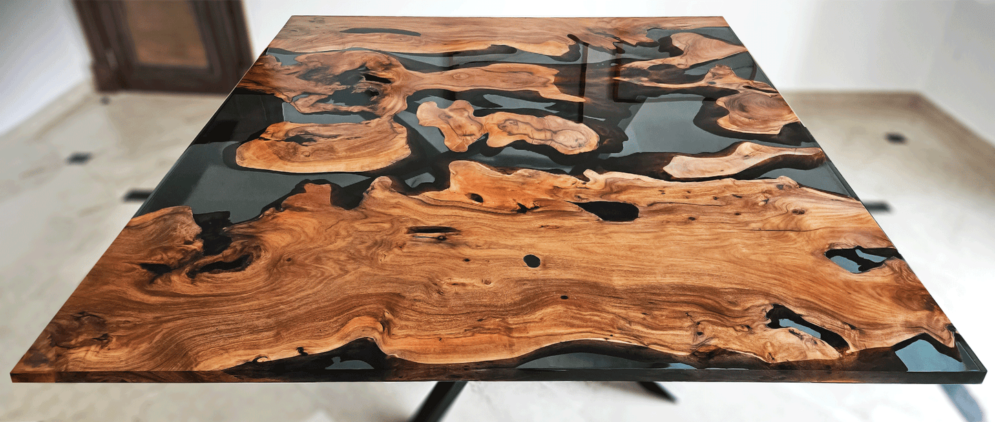 Epoxy Live Edge Dining Table